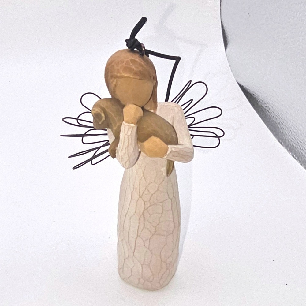 Willow Tree Angel of Friendship Ornament Angel w/ Puppy Susan Lordi Demdaco 2013